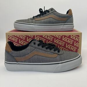 VANS Ward Deluxe Shoes Men’s Size 8 Textile Black/Gray Lace Up Skater Sneakers